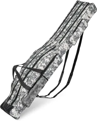 Obrázek produktu pro Rybařská taška, 150 cm, voděodolná, 3 přihrádky, kamufláž, vhodná pro rybaření