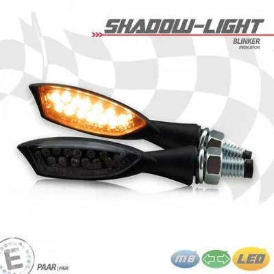 Productafbeelding van LED-knipperlicht met schaduwfunctie, aluminium, zwart