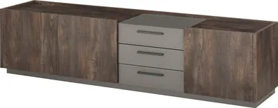 Produktbild von LIVOJO M18 Wohnzimmer Lowboard mittel 200 x 50 x 45 cm Thermo Oak & Anthrazit