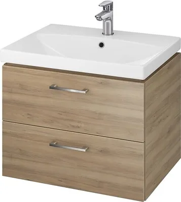 Obrázek produktu pro Koupelnová skříňka s umyvadlem Cersanit Lara City 59,4 cm ořech S801-143-DSM