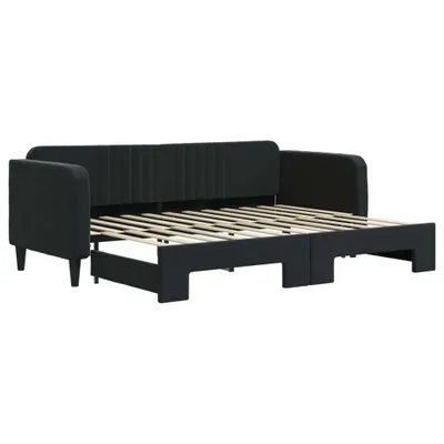 Immagine prodotto di vidaXL Divano letto estraibile nero 80x200 cm Velluto