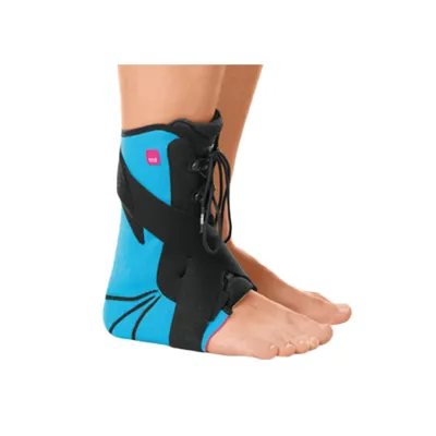 Produktbild von Sprunggelenkorthese Levamed stabili-tri blau-schwarz>>>>Gr. 2 links