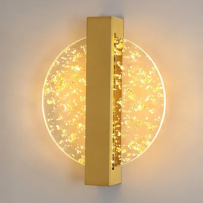 Obrázok produktu pre Elegantná LED nástenná lampa, zlatá, 12W, 1500 lúmenov, okrúhla, 3000K