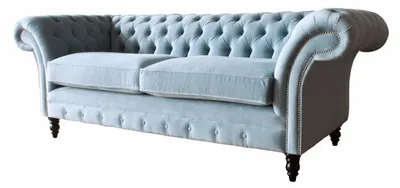 Image de Chesterfield 3 places Canapé rembourré Textile Style moderne Tissu Nouveau