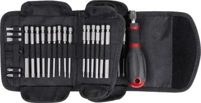 Produktbild von STIER Schraubendreher Satz mit Wechselklingen, 38-teilig, Schraubendreher Set, Schraubenzieher Set, Schraubendrehersatz in Textiltasche