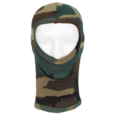Produktbild von MFH Balaclava, 1-Loch, dünn, 100 % Baumwolle, woodland