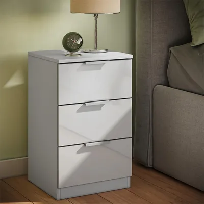 Immagine prodotto di Comodino Vicco Fino Bianco lucido con cassetti, Model 58534