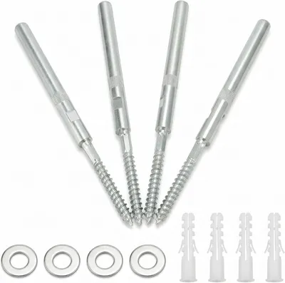 Imagen del producto de Soportes invisibles para estanterías, acero, Ø10x100 mm, 4 unidades, para montaje en pared