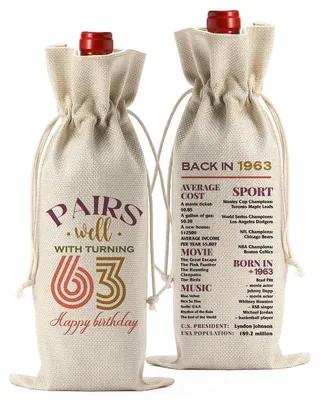 Produktbild von Geschenkbeutel für Wein - Jute, 63DD, zum Geburtstag