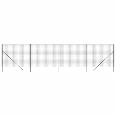 Image de vidaXL Clôture grillagée Anthracite 1,6x10 m Acier galvanisé
