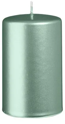 Produktbild von Stumpenkerzen Metallic Matt Candy Green 100 x Ø 60 mm, 12 Stück