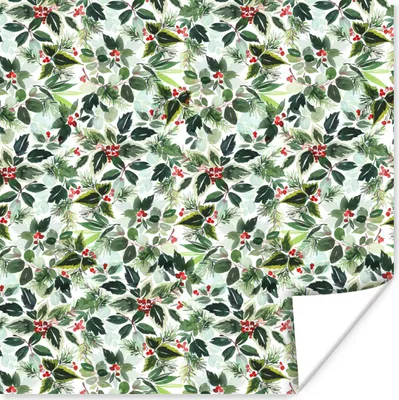 Produktbild von MuchoWow® Poster Mistelzweig - Weihnachten - Muster 100x100 cm - Babyzimmer
