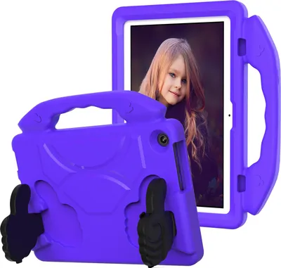 Immagine prodotto di Custodia per bambini per Lenovo Tab M10 10.1" 3rd Gen TB-328F 2022, custodia leggera in schiuma EVA con maniglia e supporto Viola