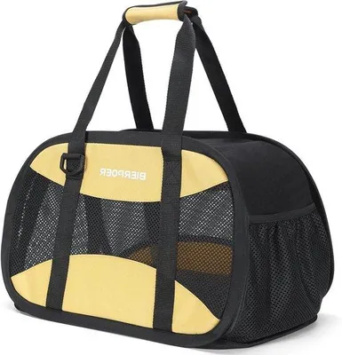Image de Sac de transport pliable et anti-odeurs pour chiens et chats, en similicuir