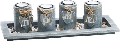 Produktbild von Dekoschale 4 Kerzenhalter - HOME