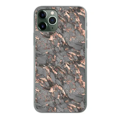 Produktbild von MuchoWow® Handyhülle Schutzhülle Hülle für iPhone 11 Pro Marmor - Rose - Grau - Muster Silikon Softcase Handy Hülle - Handy