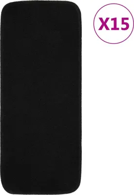 Produktbild von Antirutsch Stufenmatten 15 Stk. 60x25 cm Schwarz Rechteckig