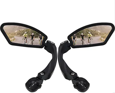Produktbild von Fahrradspiegel Rückspiegel HD Edelstahl Spiegel Ein Paar für E-Bike und Fahrrad Fahrrad-Rückspiegel für Lenker(2 Stück Viereck)
