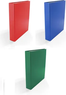 Produktbild von 3x Ringbuch / DIN A5 / 2-Ring Ordner / Farbe: je 1x blau, rot und grün