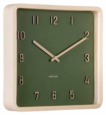 Produktbild von Karlsson - Wanduhr Nervadura - Dunkelgrün - 5.3x26x26cm