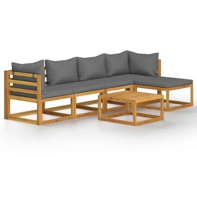 Obrázek produktu pro vidaXL 6dílná zahradní lounge souprava s polštáři Masivní akáciové dřevo