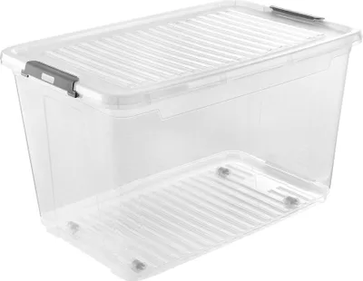 Image de keeeper 1100300100000 keeeper boîte de rangement "leo", 56 litres, transparent