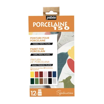 Image de Pebeo Porcelaine Brillant Explorer Set, 12 x 20 ml.