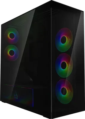 Produktbild von ARCTIC Xtender VG (Black) Premium E-ATX PC-Gehäuse mit vertikaler GPU-Montage, Midi Tower, PC, Schwarz, EATX, Metall, Gehärtetes Glas, Gaming