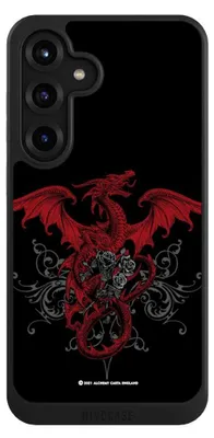 Produktbild von NIVOCASE Hülle für Samsung Galaxy S25+  Handyhülle NIVOcore Case Schwarz Drache Gothic Rot