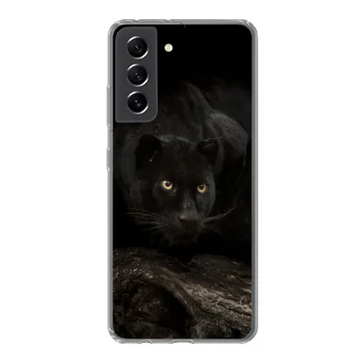 Produktbild von MuchoWow® Handyhülle Schutzhülle Hülle für Samsung Galaxy S21 FE Panther - Wald - Augen Silikon Softcase Handy Hülle - Mobiltelefonhülle