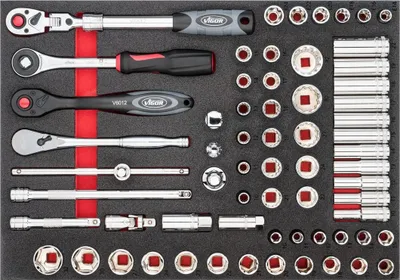 Productafbeelding van VIGOR Steeksleutelsset V6822, 65-delig, 10 – 32 mm, E14 – E24