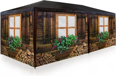 Produktbild von Namiot piwny DEUBA® 3x6m Konstrukcja alpejskiej chaty 6 zdejmowanych paneli bocznych Namiot imprezowy Apres-Ski Oktoberfest Pawilon namiotowy 18 m kw