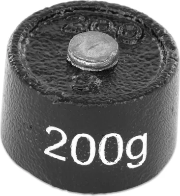 Produktbild von Betzold Gussgewichte weiß beschriftet, Gewicht: 200 g