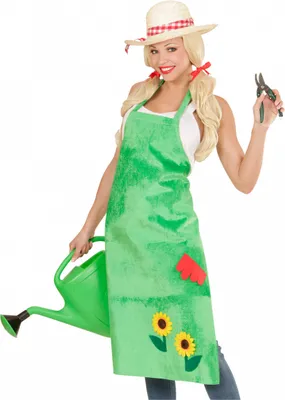 Produktbild von Grüne Gärtnerschürze mit Sonnenblumen als Faschingskostüm