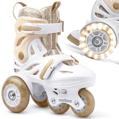 Produktbild von Einstellbare Größe Kinder-Inlineskates Inliner Cariboo Ballerina LED-Räde