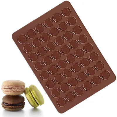 Produktbild von Backmatte Silikon Backmatte 48 Löcher Macarons Silikonmatte Silikonform Antihaftbeschichtete Form Macarons