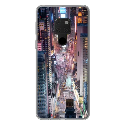 Produktbild von MuchoWow® Handyhülle Schutzhülle Hülle für Huawei P40 Lite Blick von oben auf den Times Square in New York Silikon Softcase Handy Hülle - Handy