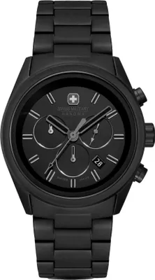 Produktbild von SWISS MILITARY HANOWA Herrenuhr Quarzuhr schwarz onesize Herren 43 mm SMWGI0004230