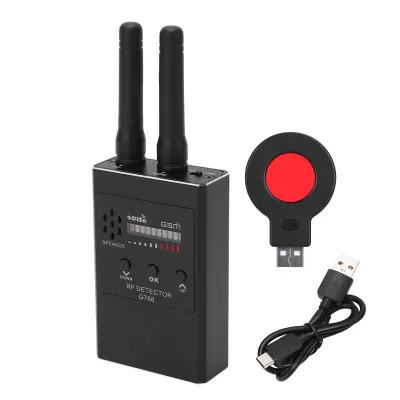 Zdjęcie produktu dla Wykrywacz kamer z funkcją zapobiegania pozycjonowaniu, wiele trybów wykrywania, przenośny, czuły wykrywacz GPS dla hoteli, czarny