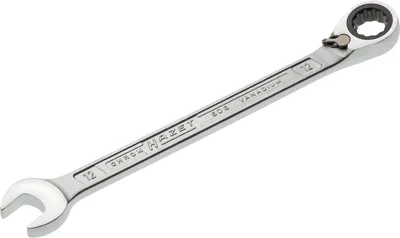 Produktbild von Hazet Knarren-Ring-Maulschlüssel 606-12 - Außen-Doppel-Sechskant-Tractionsprofil - 12 | 606-12