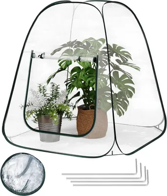 Produktbild von WOLTU Pop Up Gewächshaus, Winterschutz Frostschutz, transparent, 70x70x80 cm