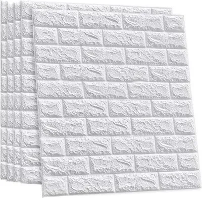 Produktbild von 3D Ziegel Selbstklebende Tapete - Weiß für Ihr Zuhause KP38307