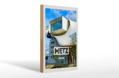 Produktbild von Holzschild Reise 20x30cm Metz France Frankreich Tourismus