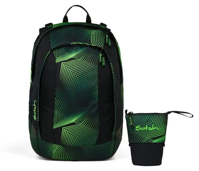 Produktbild von Satch, Schulrucksack-Set AIR Seismic Green 2-teilig