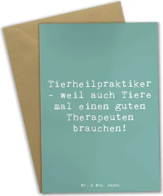 Produktbild von Mr. & Mrs. Panda Glückwunschkarte Spruch Tierheilpraktiker - Meeresbrise - Geschenk, dankeskarten, Akupunktur Tiere, Tierwohl, einladungskarten, hochzeitskarten, Beruf