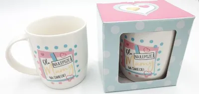 Zdjęcie produktu dla kubek 330ml. pastele  DLA NAJLEPSZEJ MAMY NA ŚWIECIE