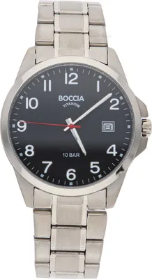 Obrázok produktu pre Boccia 3671-03 Pánske náramkové hodinky titán/čierna