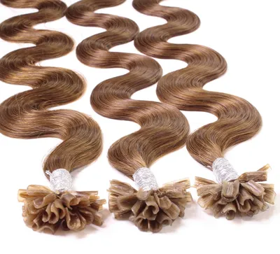 Zdjęcie produktu dla Przedłużanie włosów metodą bonding naturalne włosy #8/03 jasny blond naturalny złoty 1 g