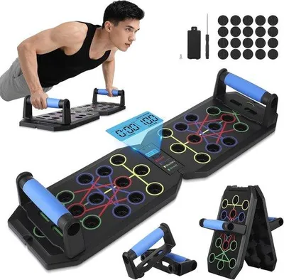 Produktbild von Push-Up-Board mit Timerfunktion – Push-Up-Griffe – Fitnesszubehör für zu Hause – Trainieren Sie Ihre Brustmuskulatur