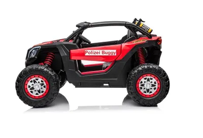 Produktbild von Polizei Buggy elektrisch bis 10 km/h Kinderauto Doppelsitzer Polizeiauto 24V Elektroauto
